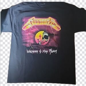 JBALVIN X Metalica Smiley/ Skull Black Graphic T-Shirt